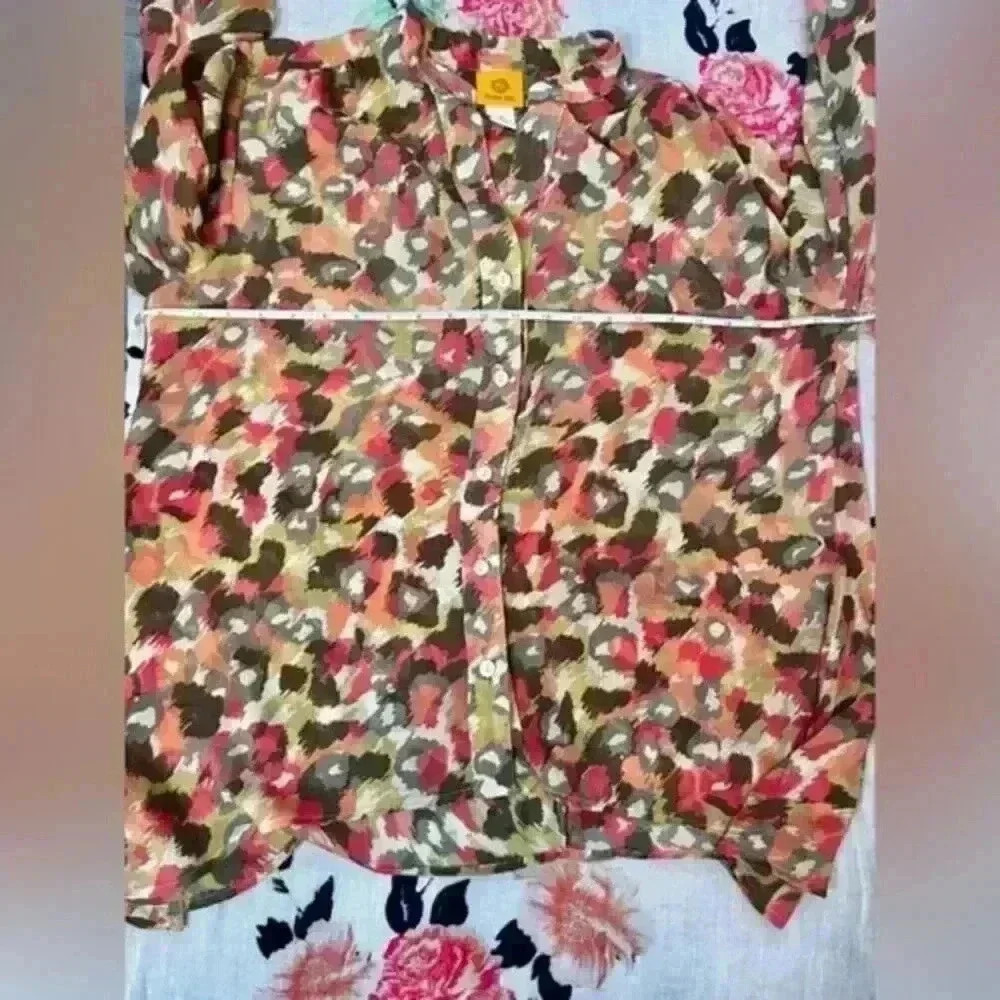 Ruby Rd Sheer‎ Button Down Blouse Women's Size Medium - Picture 4 of 5